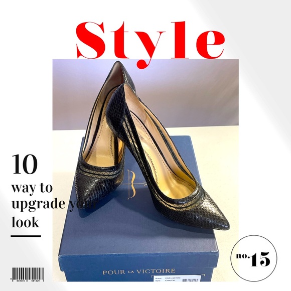 Pour La Victoire Shoes - Pour La Victoire Cailyn Snake/Mesh Stilleto 4" Pumps Size 8 1/2